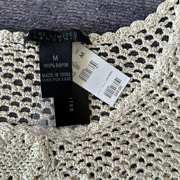 NWT Light Beige Crochet Top - Picture 3 of 5